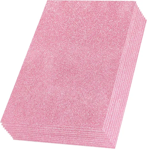 Miniatura 11 de SALEMAR Hojas de espuma con purpurina plateada para manualidades, 10 paquetes de calcomanías de papel EVA adhesivas gruesas para proyectos de Plata