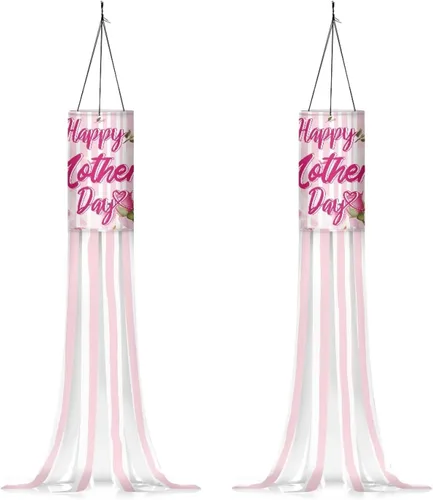 Miniatura 29 de Binienty 4th of July Winsock Patriotic Outdoor Decor Wind Socks Hanging Flag Welcome Home Decoration Party Yard Hanging Windsock, 2 Pcs Set Decor