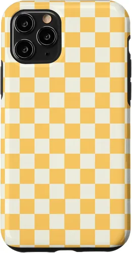 Miniatura 28 de Funda con patrón clásico de cuadros amarillo para iPhone 11