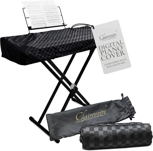 Miniatura 10 de Clairevoire Roland FP-90X - Funda para piano digital, funda para teclado de piano Roland serie FP, duradera e impermeable, funda antipolvo