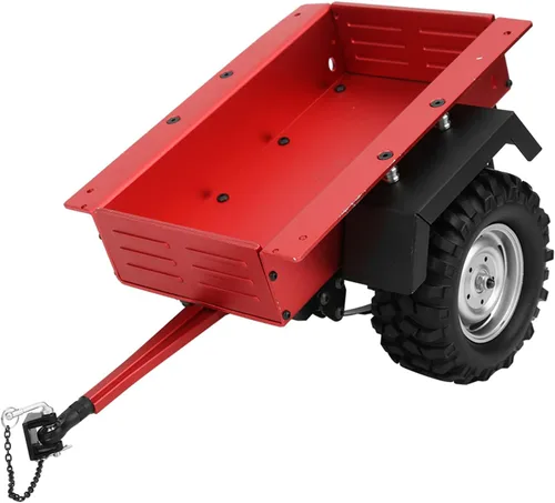 Miniatura 5 de Escala 1/10 RC Car Hitch Trailer Modelo de aleación de aluminio Juguete para niños Ajuste para RC Car (rojo)