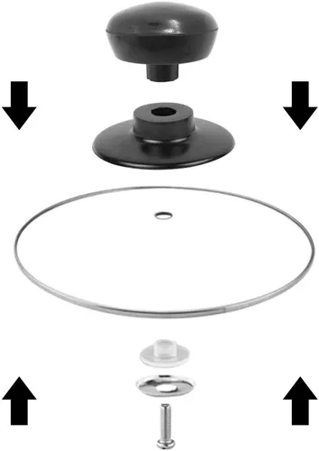 Miniatura 5 de Sonku - Paquete de 4 pomos universales para tapa de ollas de cocina, perillas de repuesto para cacerola de hervidor de agua, tapa de cacerola