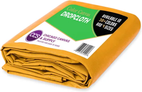 Miniatura 26 de CCS - Tela de lona para caídas, lona de algodón resistente para cortinas, manteles, telón de fondo, pintura, cubierta de suelo, lavable y Verde