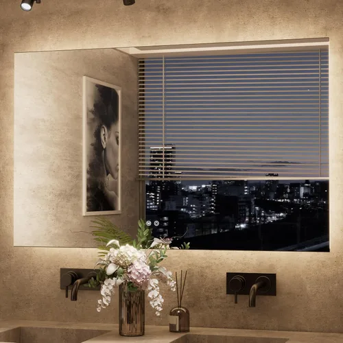 Miniatura 28 de TETOTE - Espejo retroiluminado para baño con luz, botón táctil regulable y función antivaho (horizontal o vertical)