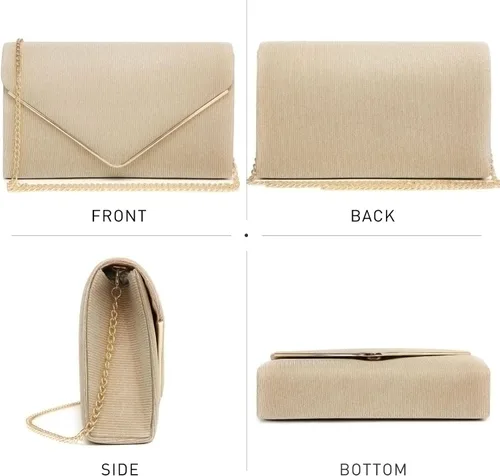Miniatura 3 de Dasein Bolsos de mano brillantes para mujer, bolsos de noche, bolsos de boda, cóctel, graduación, fiesta, embragues