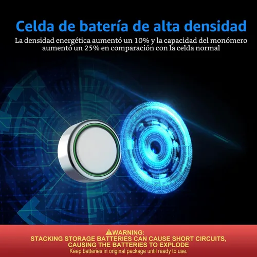 Miniatura 2 de POWEROWL Baterías LR44 de alta capacidad, paquete de 40 unidades, L1154F AG13 357 303 SR44 A76, pilas alcalinas de primera calidad con botón de 1,5 V