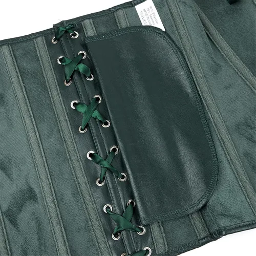 Miniatura 5 de Zhitunemi Parte superior de corsé de cuero negro corsés steampunk tops de piel sintética - Salir gótico cremallera Bustier sesión de fotos disfraces