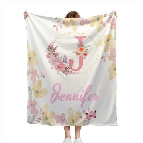 Miniatura 12 de Mantas de bebé personalizadas con nombre, mantas de bebé personalizadas para niñas y niños, manta suave con nombre para niños, regalos Tropical