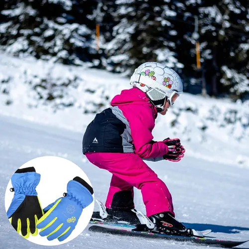 Miniatura 7 de JEELAD Guantes de nieve para niños, guantes de esquí de invierno, guantes de snowboard para niños y niñas, guantes de nieve de invierno