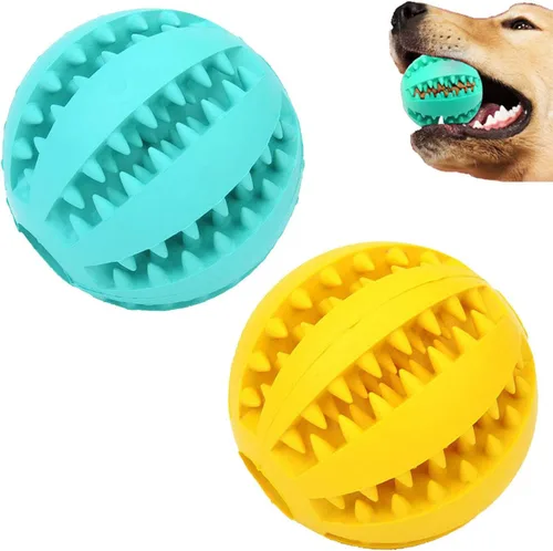 Miniatura 5 de Sunglow 2 Pack Pelota de juguete para perros, no tóxica, resistente a las mordidas, bolas de dentición para perros pequeños/medianos/grandes