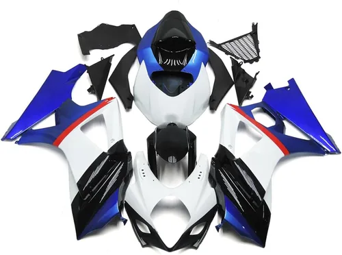 Miniatura 284 de Kit de carenado de inyección azul, negro y blanco para Suzuki GSXR600 GSX750 2006 2007 GSXR 600 GSX-R750 06 07 ABS Carenado de plástico completo