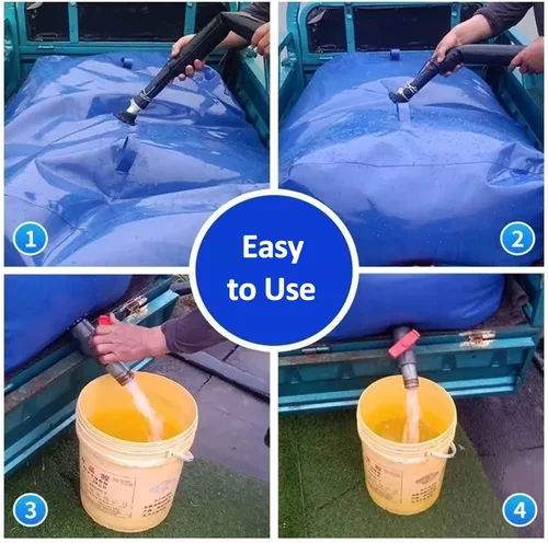 Miniatura 5 de ZAQYCM Depósito de agua de PVC suave con válvula de drenaje, depósito de agua plegable para regar plantas/invernaderos, sistema de bolsa