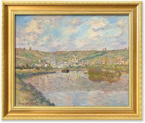 Miniatura 46 de IPIC - Reproducción artística de los lirios de agua de Claude Monet 1906, impresiones giclée coinciden con el marco dorado clásico, arte de pared