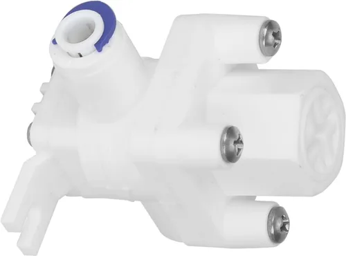 Miniatura 6 de Walfront Válvula reductora de 1/4 pulgada para purificador de agua de ósmosis inversa, regulador de presión blanco, ajuste rápido, plástico