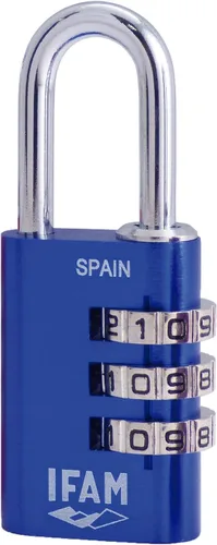 iFAM Candado de combinación, 000614B Azul Real