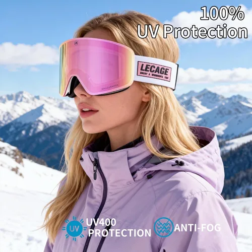 Miniatura 2 de OTG - Gafas de esquí fotocromáticas sin marco, adaptables a la luz, antiniebla, protección UV, para snowboard y nieve, para hombres y mujeres