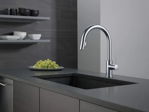Miniatura 5 de Delta Faucet Trinsic - Grifo de cocina de níquel cepillado, grifos de cocina con rociador extraíble, grifo para fregadero de cocina con acoplamiento