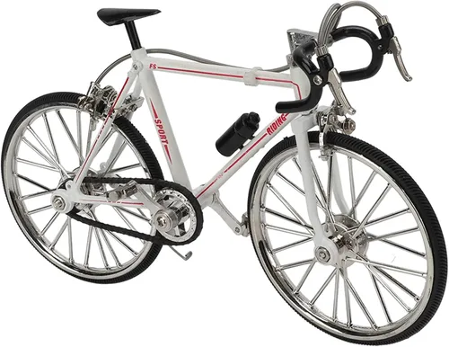Miniatura 9 de Modelo de bicicleta de montaña de juguete, modelo de bicicleta de metal, mini adorno de escritorio, 4.5 x 7.7 pulgadas