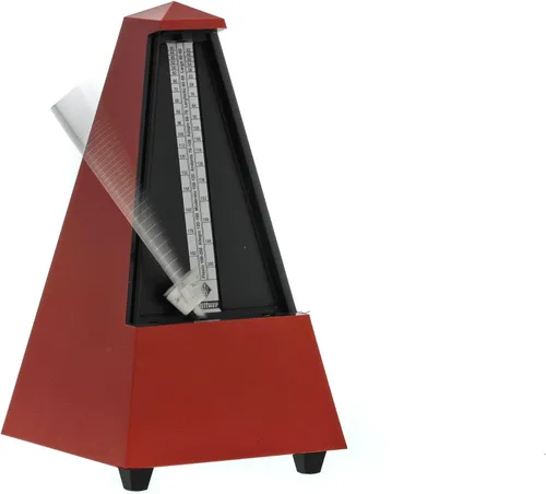 Miniatura 6 de Wittner 903558 Metrónomo de carcasa de plástico con campana, rojo oscuro