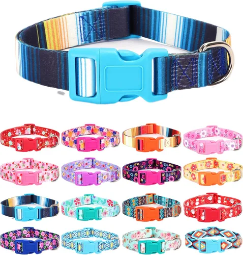 Miniatura 17 de Collares de Navidad para perros pequeños, lindos collares suaves y ajustables para perros y niñas, S 22. Estilo navideño