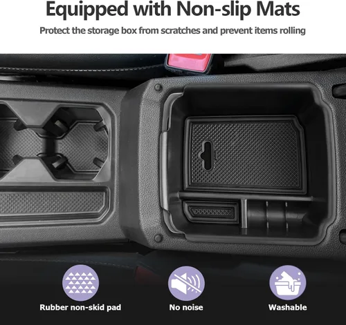 Miniatura 5 de Accesorios interiores para VW Taos 2024 2025, Tiguan 2018-2025 y Taos 2022-2025 organizador de consola central con reposabrazos, organizador