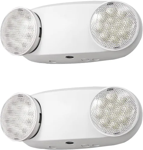 Miniatura 7 de TANLUX Luces de emergencia LED con batería de respaldo, luces de emergencia comerciales ajustables de dos cabezales, certificación UL, CA 120/277 V