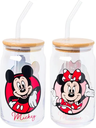 Miniatura 10 de Silver Buffalo Disney Alice in Wonderland Tarro de vidrio con tapa de bambú y pajita de vidrio, 16 onzas
