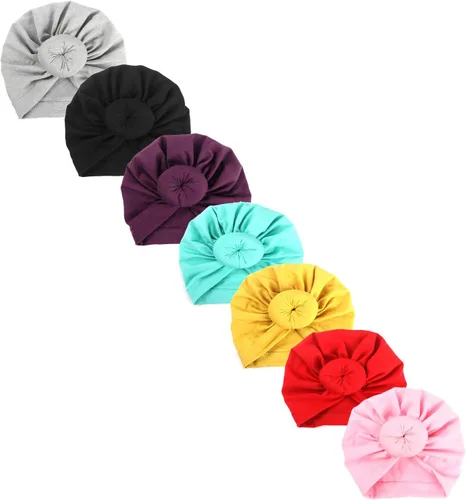 Baby Turban Newborn Turbans for Baby Girls Head Wraps Bow Hats for Newborns Baby Beanie Hats Headraps