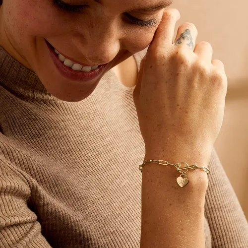 Miniatura 3 de Ross-Simons RS Pure Plain - Pulsera de eslabones de clip de papel con clip de oro amarillo italiano de 14 quilates, personalizada, 8 pulgadas, Oro
