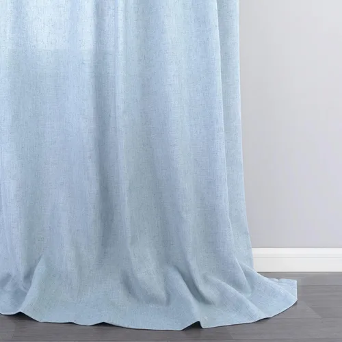 Miniatura 32 de KOUFALL Juego de 2 cortinas de puerta francesa, cortinas de lino para puerta/ventana, cortina transparente boho para cristal lateral delantero