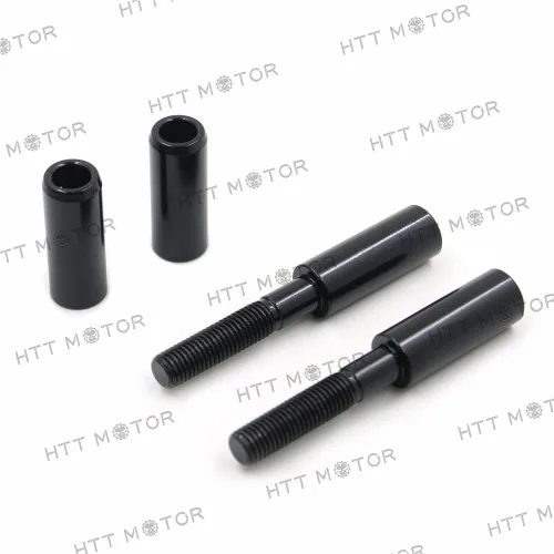 Miniatura 5 de MT387-001 - Kit de extensiones de espejo negro de 2 pulgadas compatible con Harley Softail Sportster Dyna Touring