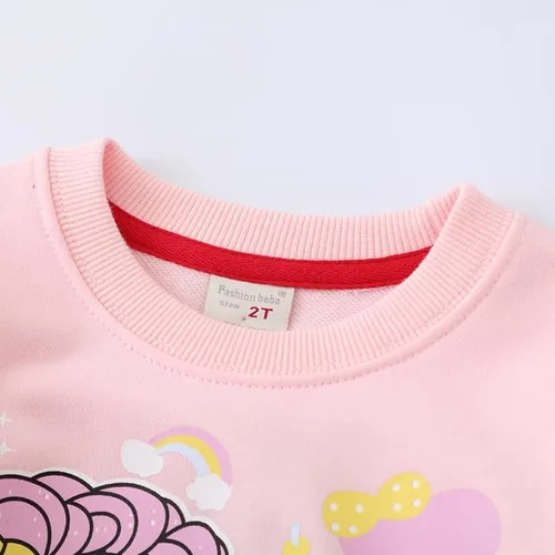 Miniatura 4 de Sudaderas casuales de manga larga para niñas pequeñas, suéter de cuello redondo, camisas de invierno para niños pequeños, ropa de 2-7T