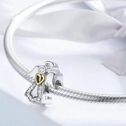 Miniatura 4 de LAMOONY Abalorio de girasol de plata de ley 925 con diseño de flor para pulsera Pandora