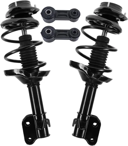 Miniatura 91 de Detroit Axle - Kit de 4 barras estabilizadoras delanteras para Ford F-150 2021 2022 2023 2024, 2 puntales con resorte helicoidal, 2 eslabones