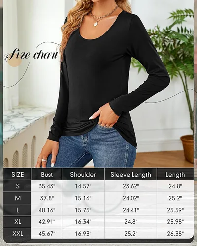 Miniatura 5 de Riyiper 2 piezas de camisetas para mujer con cuello redondo, camiseta básica casual para mujer