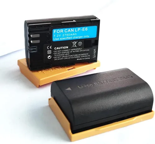 Miniatura 8 de Paquete de 2 baterías de alta capacidad LP-E6/LP-E6N/LP-E6NH de 2750 mAh para Canon EOS R Series (R,R5,R6 Mark II,R5C,R6,R6II,R7), Serie 5D