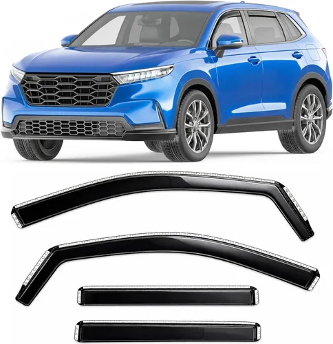 Miniatura 58 de Protectores de lluvia adhesivos 2017-2022 para Honda CR-V Viseras deflectoras de ventana lateral LX EX EX-L Touring 3D onduladas estilo JDM CRV
