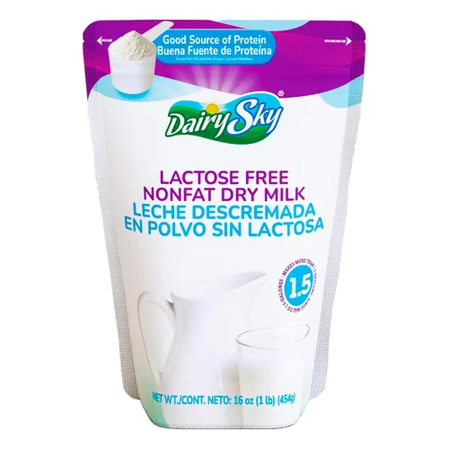 Miniatura 8 de DairySky Leche en Polvo Sin Lactosa 16 Oz - Leche en Polvo Sin Grasa y Sin OMG para Hornear y Café, Kosher con Proteína y Calcio, Gran Sustituto