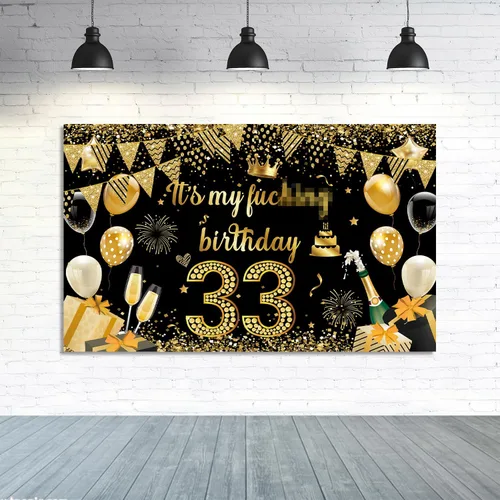 Miniatura 4 de Fondo de pancarta con texto en inglés "It's My Birthday", fondo grande para decoración de fiesta de cumpleaños, divertidos suministros de decoración