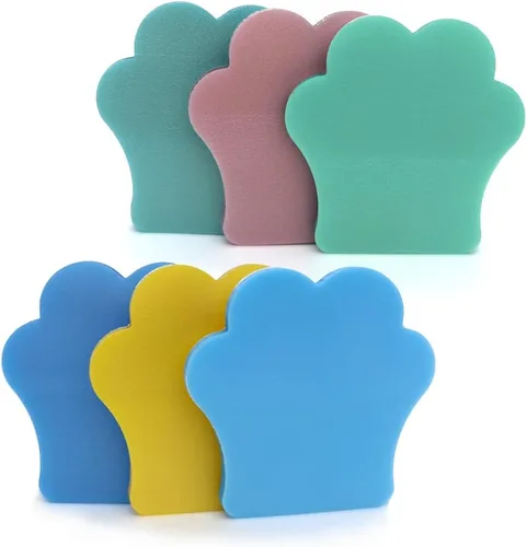 Notas adhesivas transparentes para mujeres, divertidas notas adhesivas transparentes para niños, lindas y coloridas huellas de patas, juego de 6