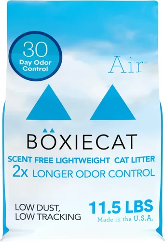 Miniatura 13 de Boxie® - Arena para gatos sin perfume para control de olores natural de 30 días, 6.5 libras, arena ligera a base de plantas para gatos