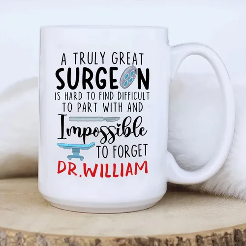 Miniatura 4 de Taza de café con nombre personalizada para hombres, mujeres, cirujano médico, taza de café blanca personalizada para cirujano ortopédico, taza