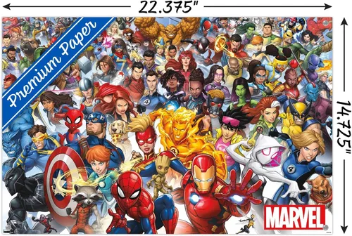 Miniatura 3 de Trends International Marvel Comics - Póster de pared de The Marvel Lineup 2023, 14.72 x 22.37 pulgadas, paquete de póster premium y alfiler