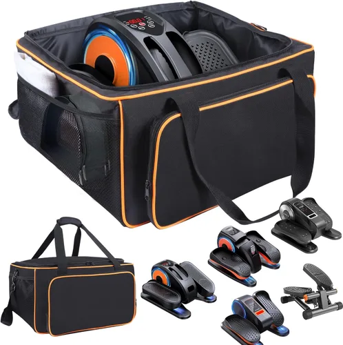 Rsobl Bolsa de almacenamiento compatible con el ejercitador de pedales GUGTTR, máquina elíptica para debajo del escritorio, organizador ajustable