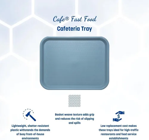 Miniatura 5 de Carlisle FoodService Products CT101459 Bandeja estándar para cafetería o comida rápida, 10 x 14 pulgadas, color azul pizarra