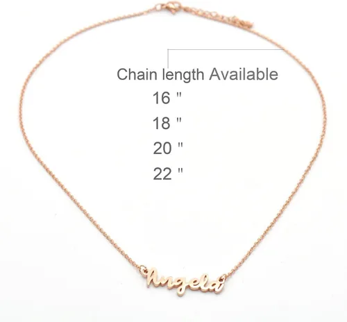 Miniatura 6 de Aoloshow Name Necklace Personalized Custom Any Name Handwriting Nameplate Jewelry Gift for Womens Girls