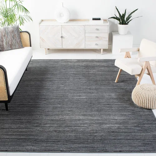 SAFAVIEH Vision Collection VSN606D - Tapete extragrande de 11 x 15 pies, gris, moderno, ombré, no desprende pelo, fácil cuidado, ideal para zonas de