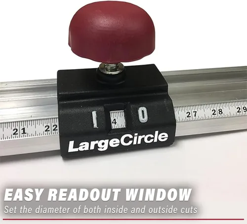 Miniatura 4 de Milescraft 1219 Kit de guía circular - Plantilla de corte circular de router de precisión para cortar/enrutar círculos desde 1.5" hasta 52" con base