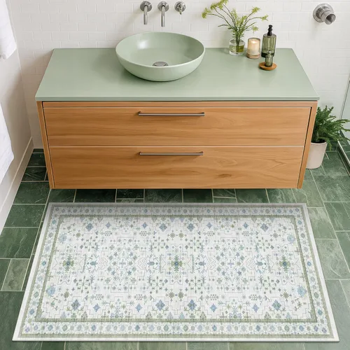 Miniatura 27 de Alfombra Boho Negra para Sala de Estar - Alfombra de Área Lavable de 10x14 Pies, Alfombras de Comedor para Debajo de la Mesa, Alfombra Suave de Pelo