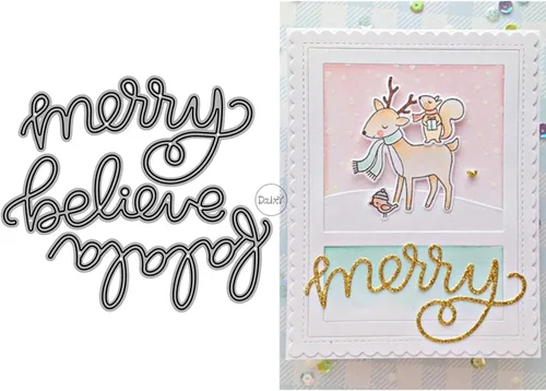Miniatura 17 de DzIxY Shadow Words Joy - Troqueles de corte de metal para hacer tarjetas, juego de troqueles de papel para grabar, plantillas para máquina de 18